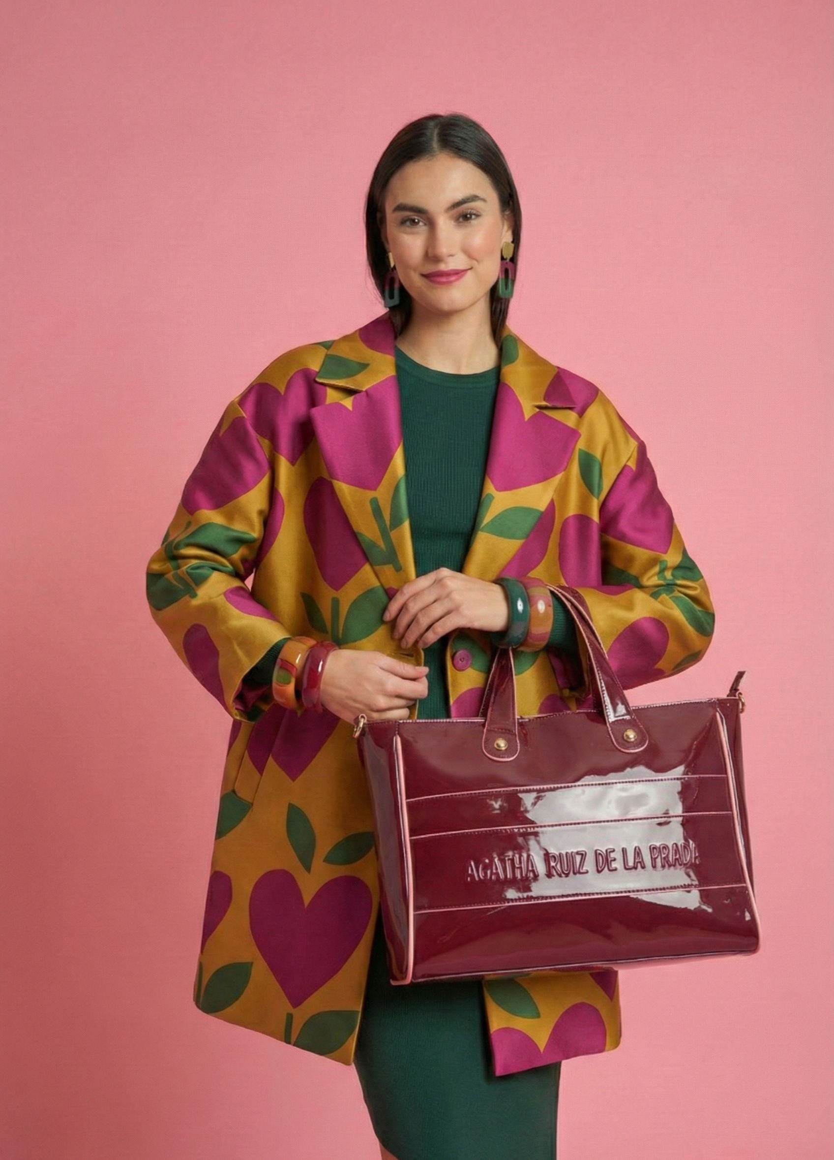Shopper de gran capacidad con correa adicional para hombro Bolso shopper elegante con bordes en color contraste