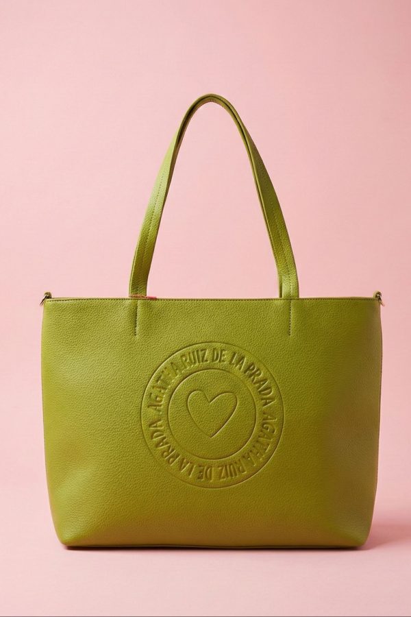 Bolso shopper de hombro amplio y funcional para mujer verde