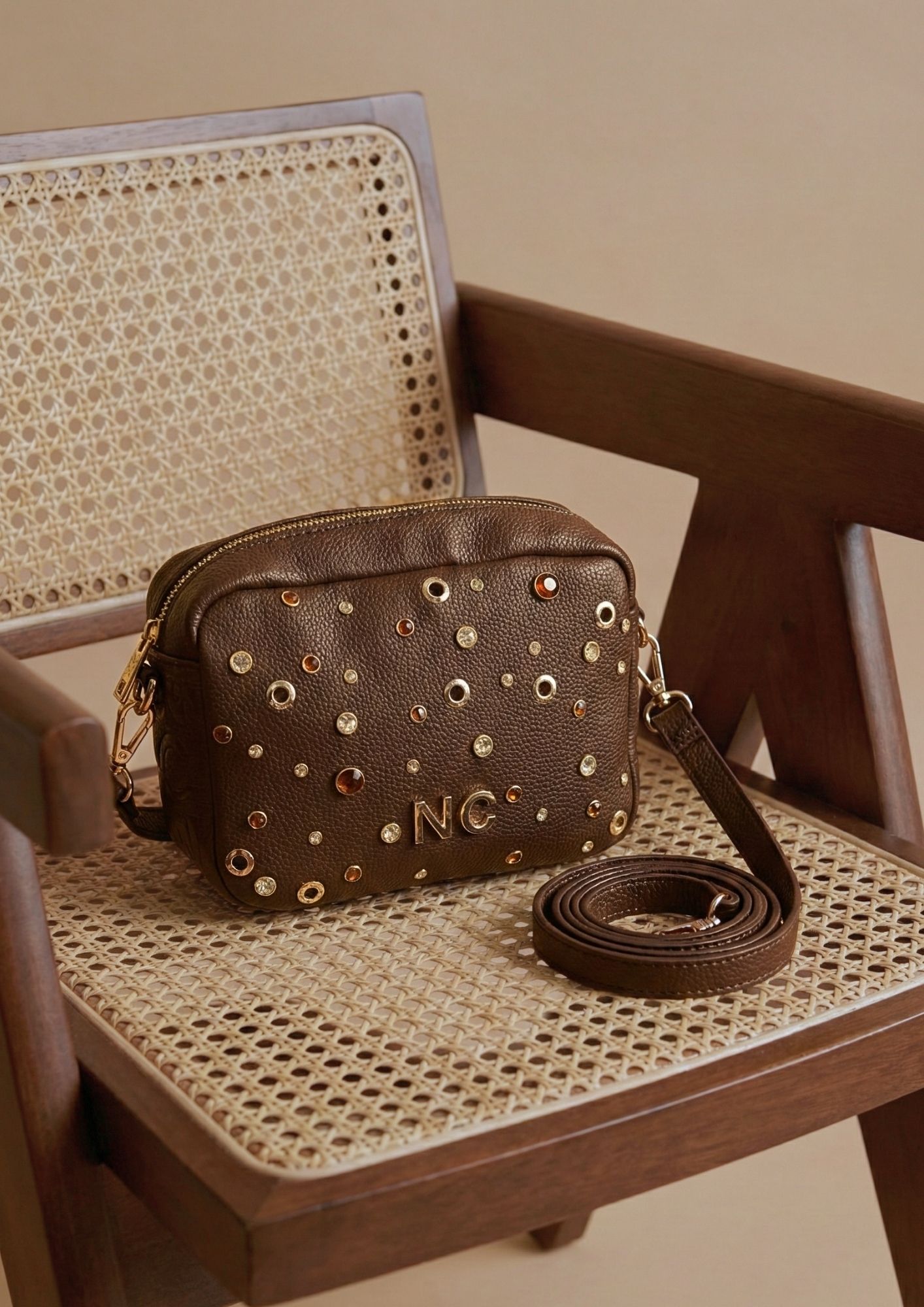 Bandolera elegante para otoño invierno Bolso compacto y sofisticado para mujer
