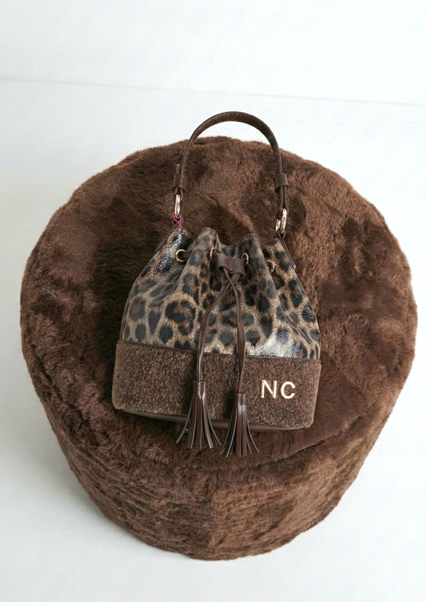 Bolso elegante con estampado animal NOCO Bolso leopardo con correa bandolera