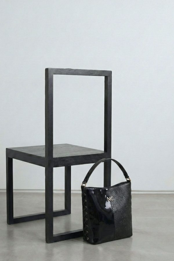 Bolso sofisticado bimaterial NOCO negro