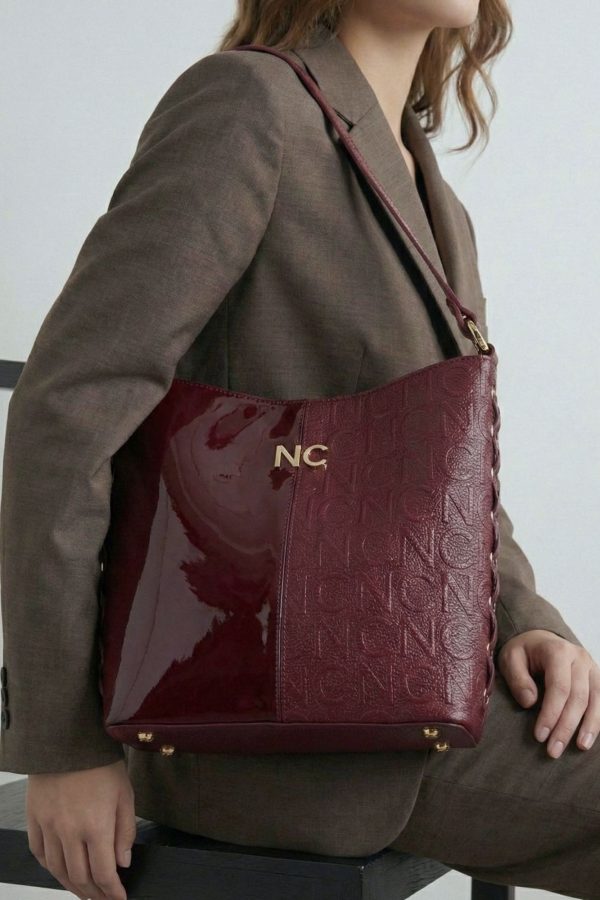 Bolso hobo bimaterial para mujer NOCO