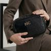 Bolso rectangular elegante mediano negro