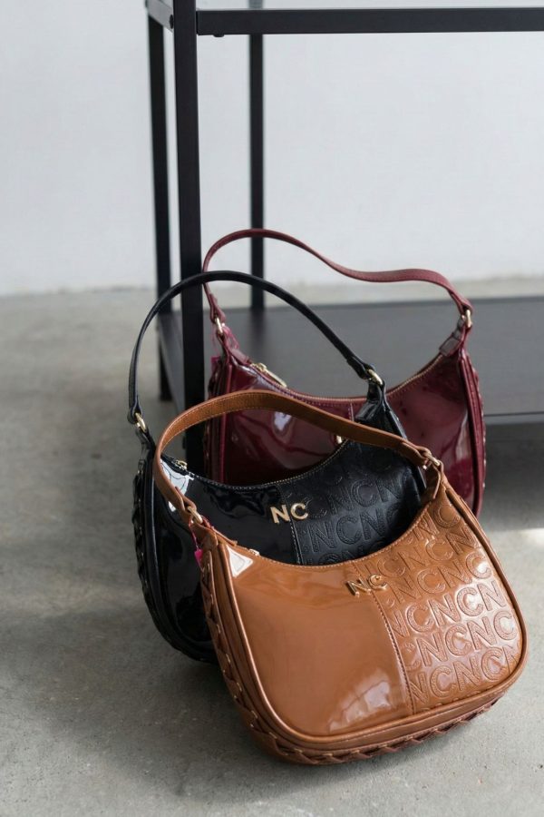 Bolso góndola bimaterial para mujer tres colores