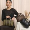 Bolso bowling trenzado para mujer