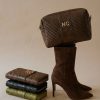 Bandolera rectangular trenzada para mujer