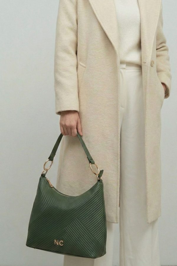 Hobo elegante de piel sintética