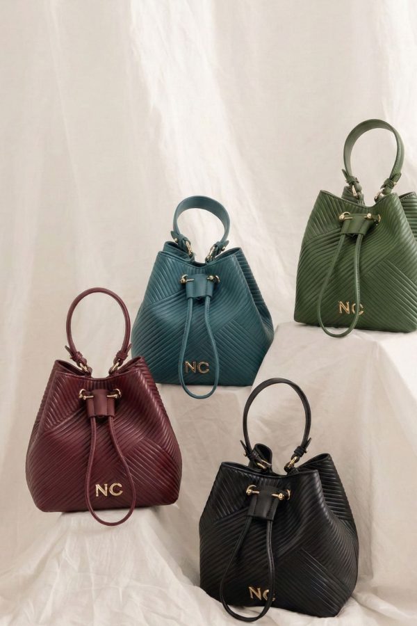 Bolso con cierre de cordón delantero 4 colores