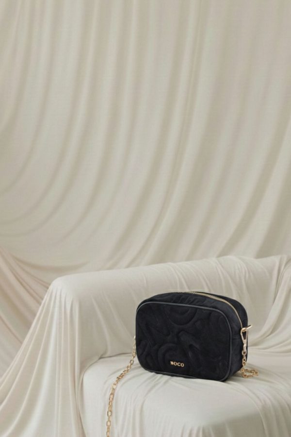 Bandolera suave efecto antelina NOCO negro