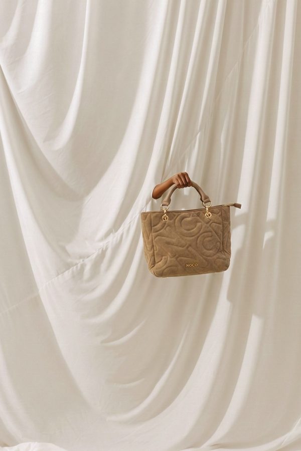 Mini bolso beige mujer elegante NOCO