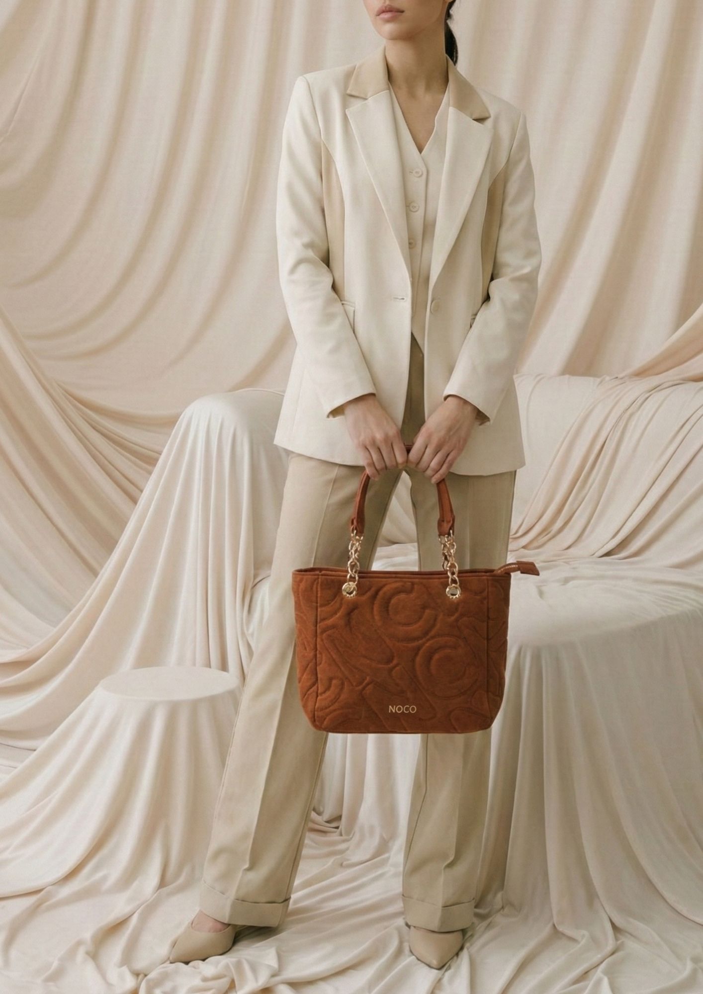 Bolso mini tote antelina caldera Noco Mini tote suave efecto antelina NOCO