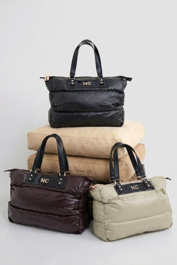 Vista frontal shopper acolchado NOCO tres colores
