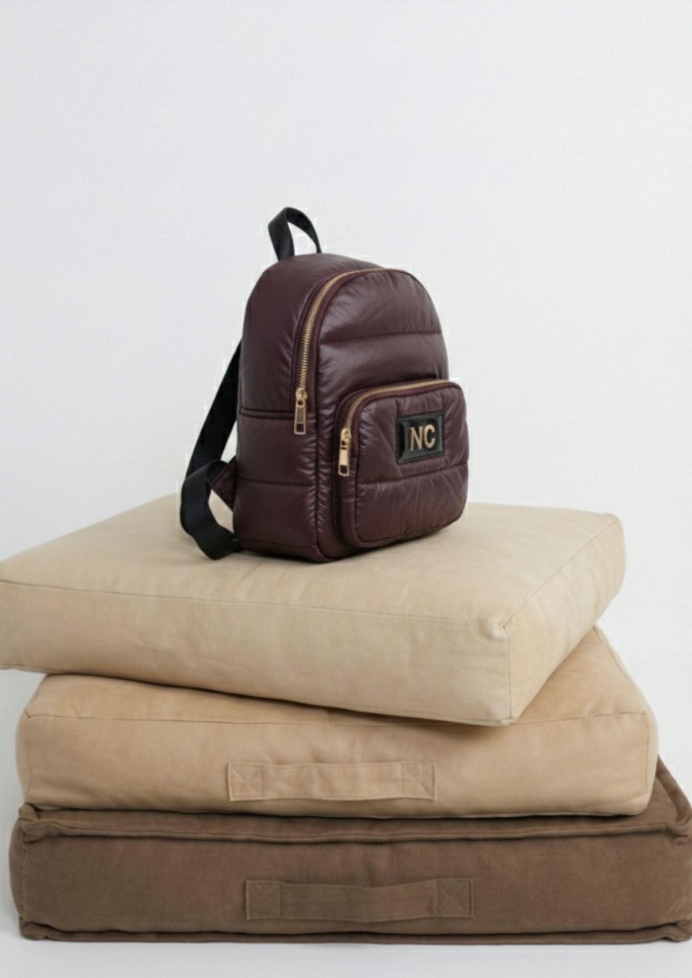 Diseño acolchado impermeable NOCO Mochila acolchada ultraligera para mujer granate