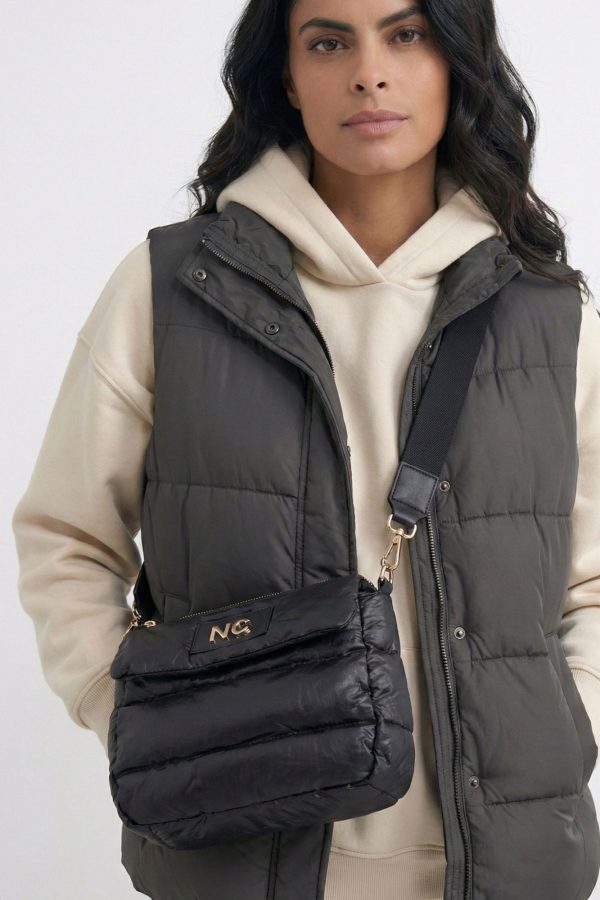 Bolso técnico acolchado mujer negro