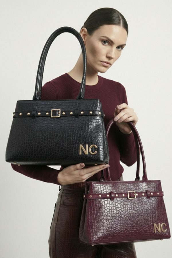 Long shoulder bag cocodrilo mujer