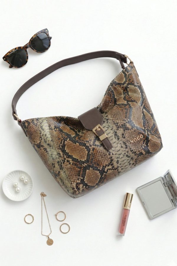 Bolso góndola snake print mujer