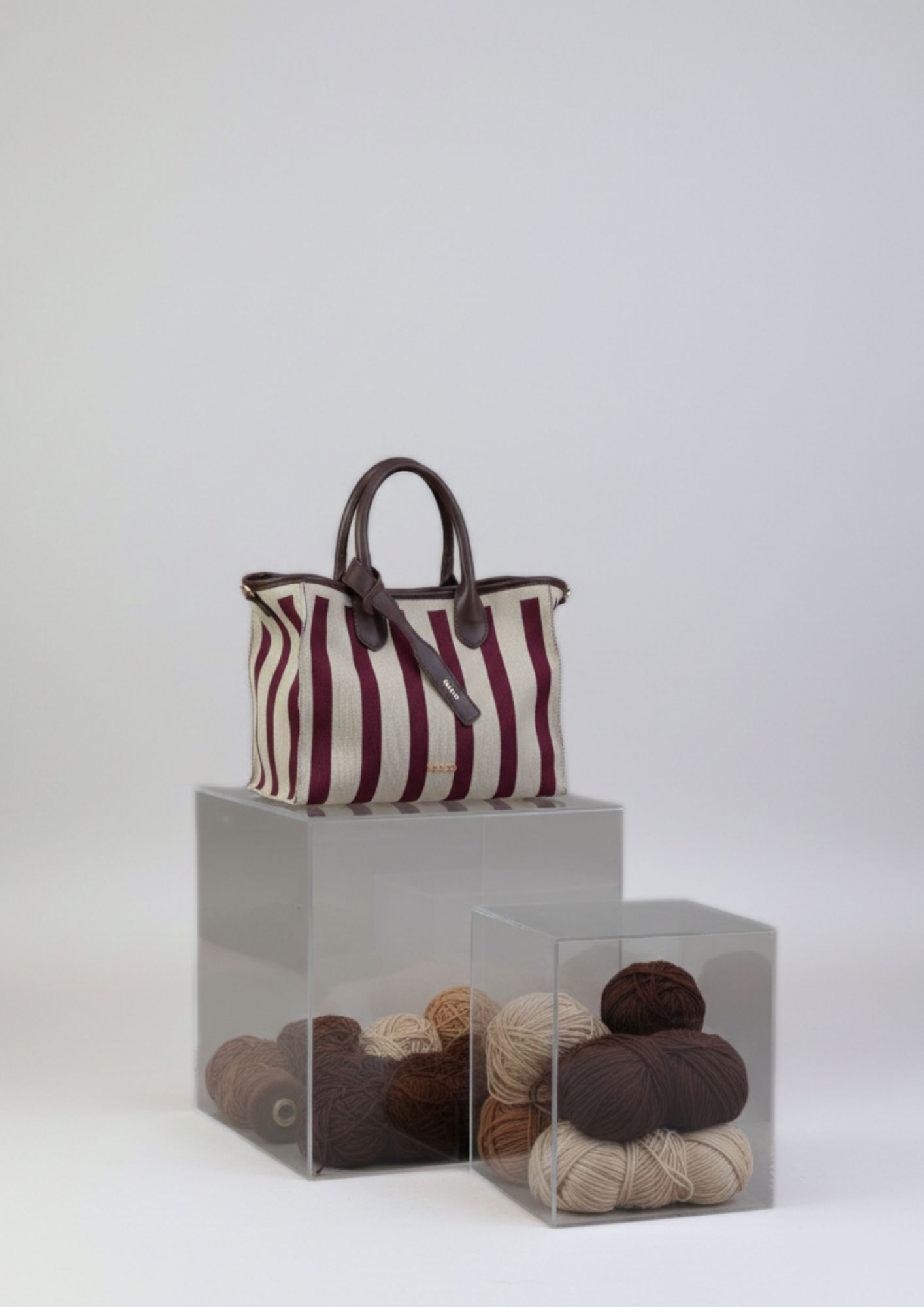 Bolso tejido knit estructurado NOCO Mini tote knit para mujer