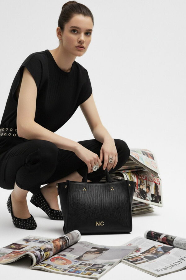 Bolso tote piel vegana cremalleras Noco