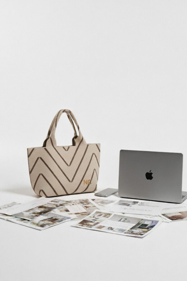 Bolso shopper tejido zigzag Noco