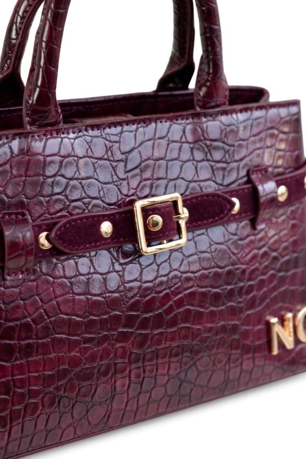 Mini bolso elegante efecto cocodrilo