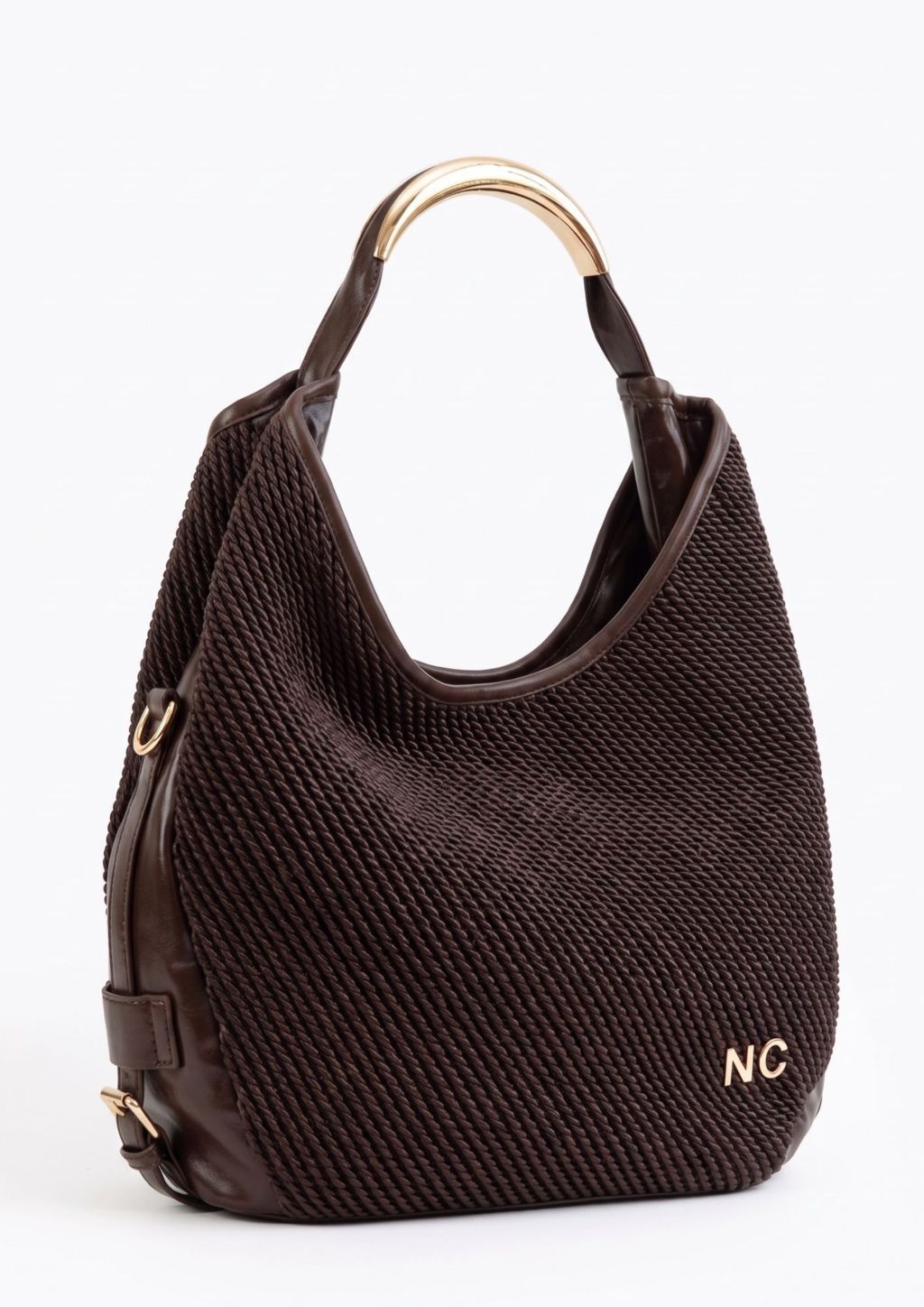 Bolso grande texturizado NOCO Bolso hobo suave para mujer chocolate