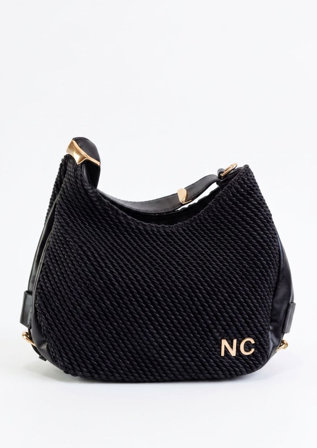Vista frontal bolso góndola suave Bolso glamuroso y sofisticado NOCO