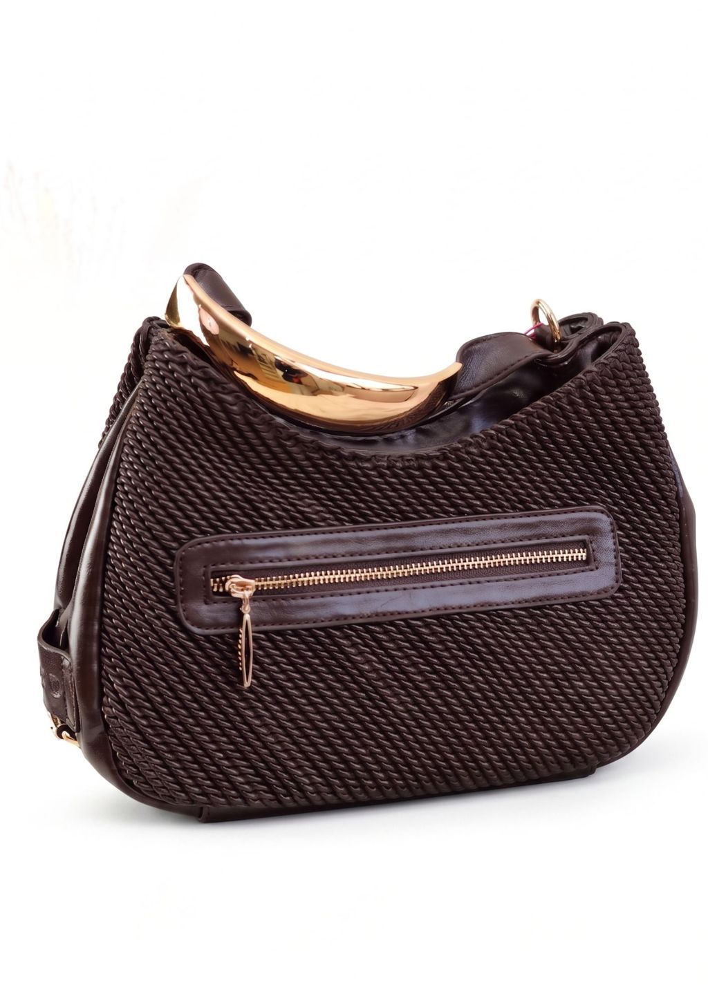 Bolso elegante con asa metálica dorada NOCO Bolsillo trasero con cremallera en bolso