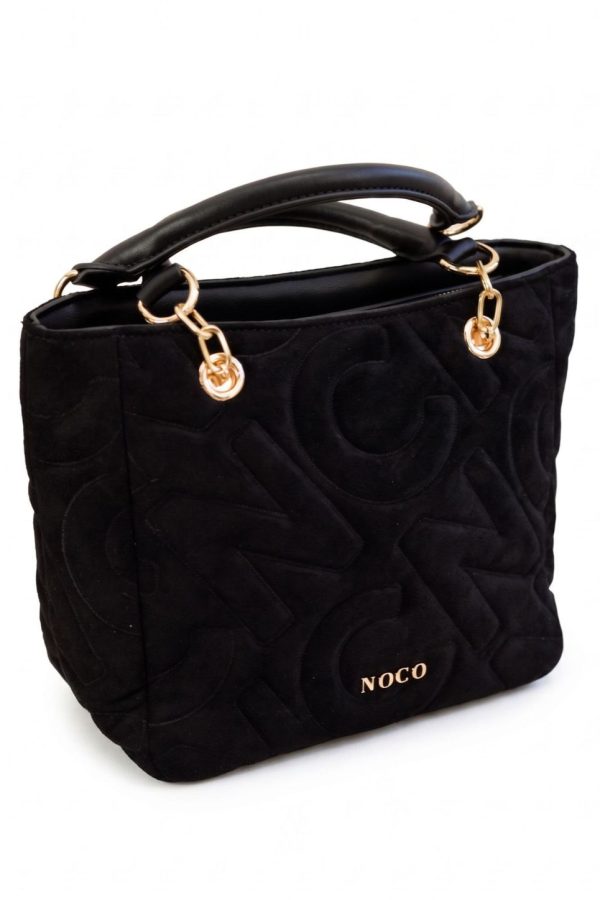 Mini tote suave efecto antelina NOCO negro