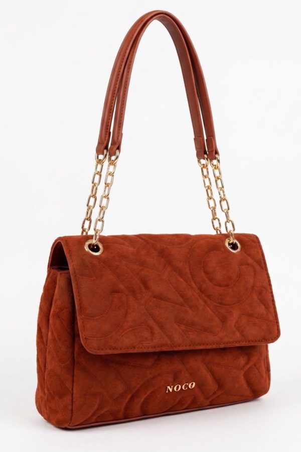 Bandolera solapa antelina para mujer caldera