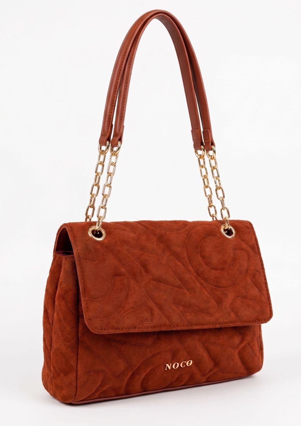 Bandolera elegante NC bordada NOCO Bandolera solapa antelina para mujer caldera