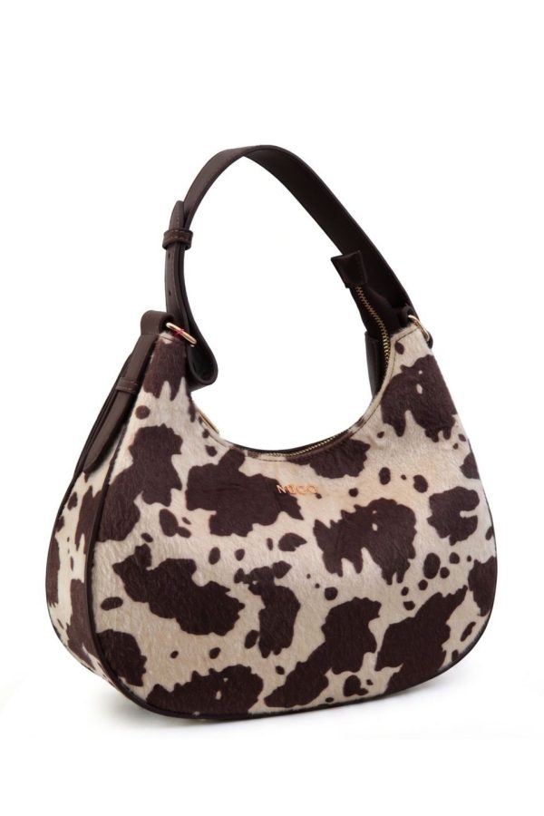 Bolso góndola animal print vaca para mujer
