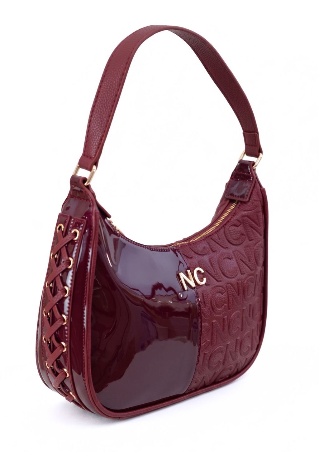 Bolso sofisticado y moderno NOCO Góndola amplia elegante mujer granate