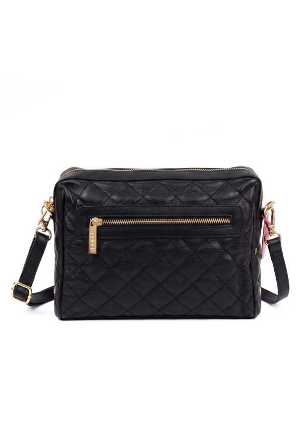 Bolsillo trasero con cremallera bolso negro