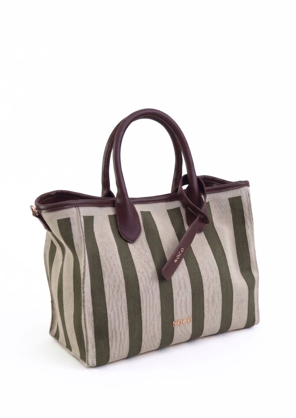 Vista frontal mini tote knit NOCO Diseño knit tendencia mujer