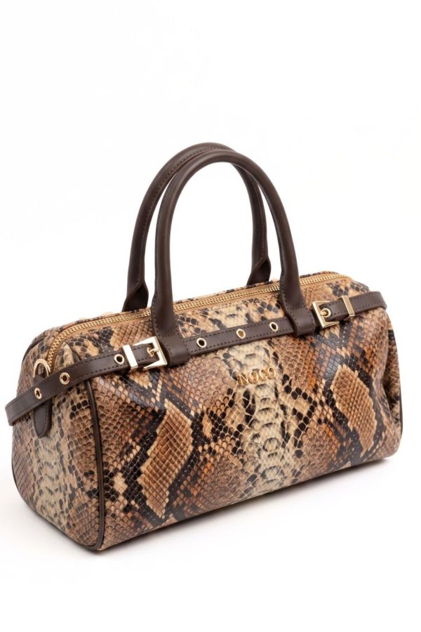 Snake print tonos marrones bolso