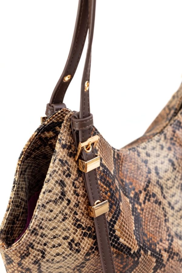 Bolso amplio tonos marrones mujer