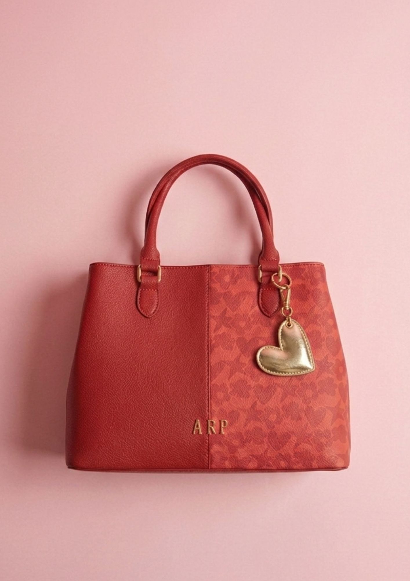 Bolso de mano con doble compartimento independiente rojo Bolso de mano Agatha Ruiz de la Prada con diseño bicolor.