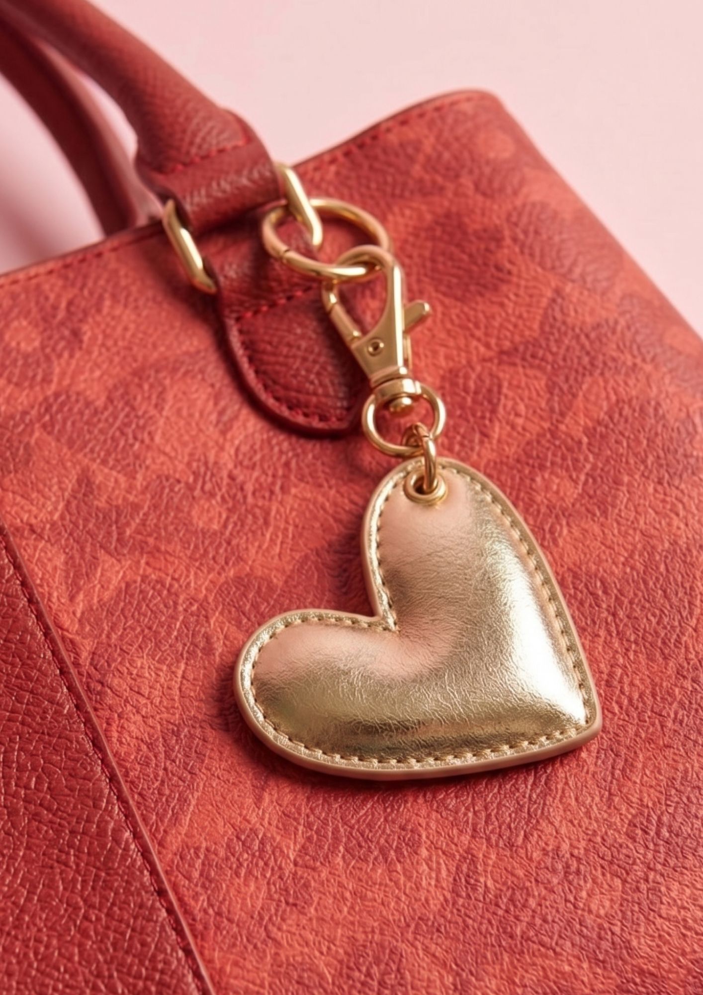 Bolso de mano Agatha Ruiz de la Prada con diseño bicolor. Charm metálico dorado con icono característico de la marca.
