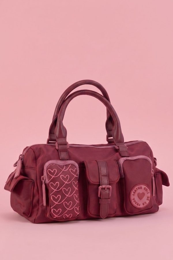 Bolso bowling Agatha Ruiz de la Prada de nylon estructurado.