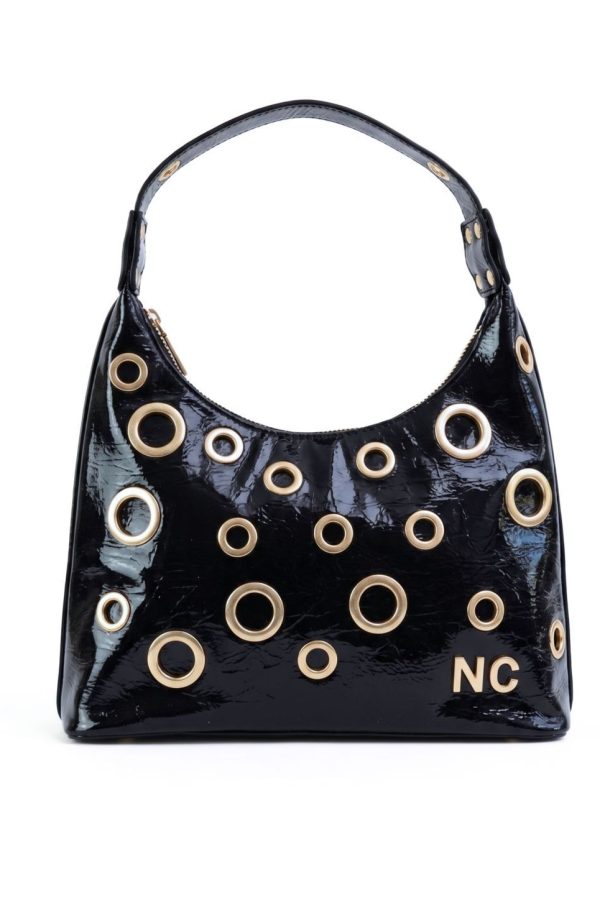 Bolso Góndola Charol ojales NOCO negro