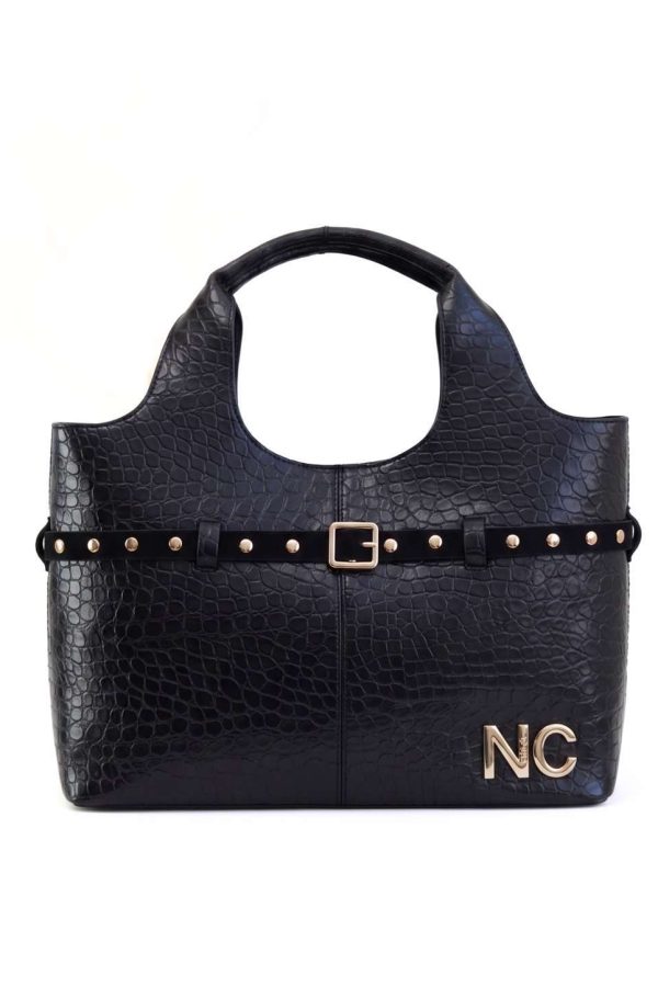 Bolso elegante efecto cocodrilo NOCO negro
