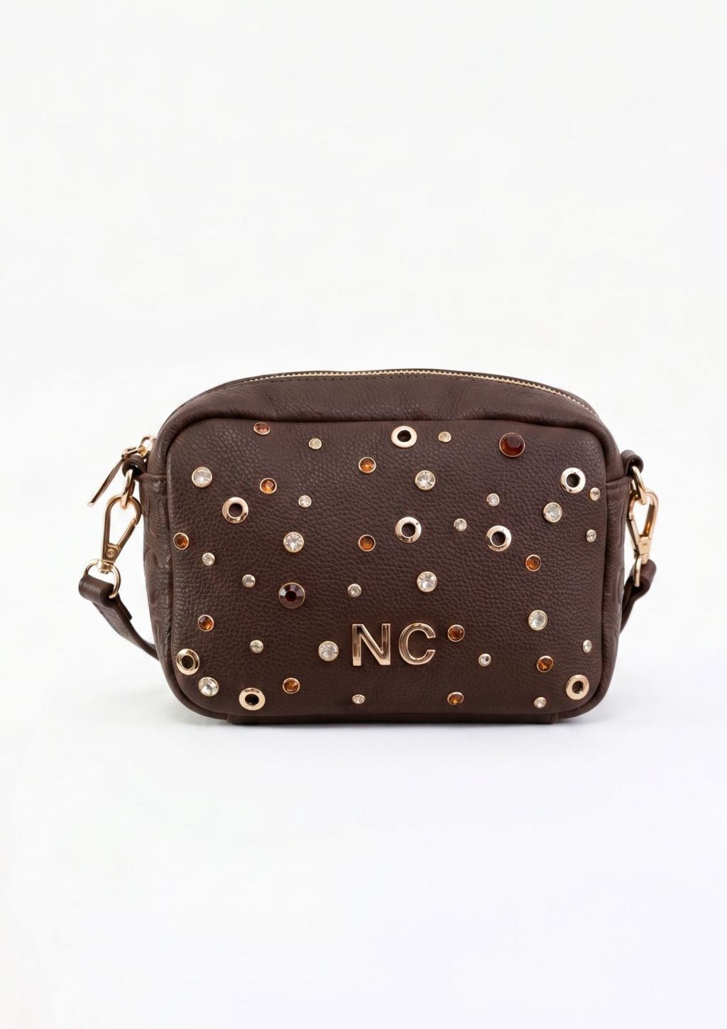 Bandolera rectangular pequeña para mujer de color marron Bandolera rectangular pequeña para mujer