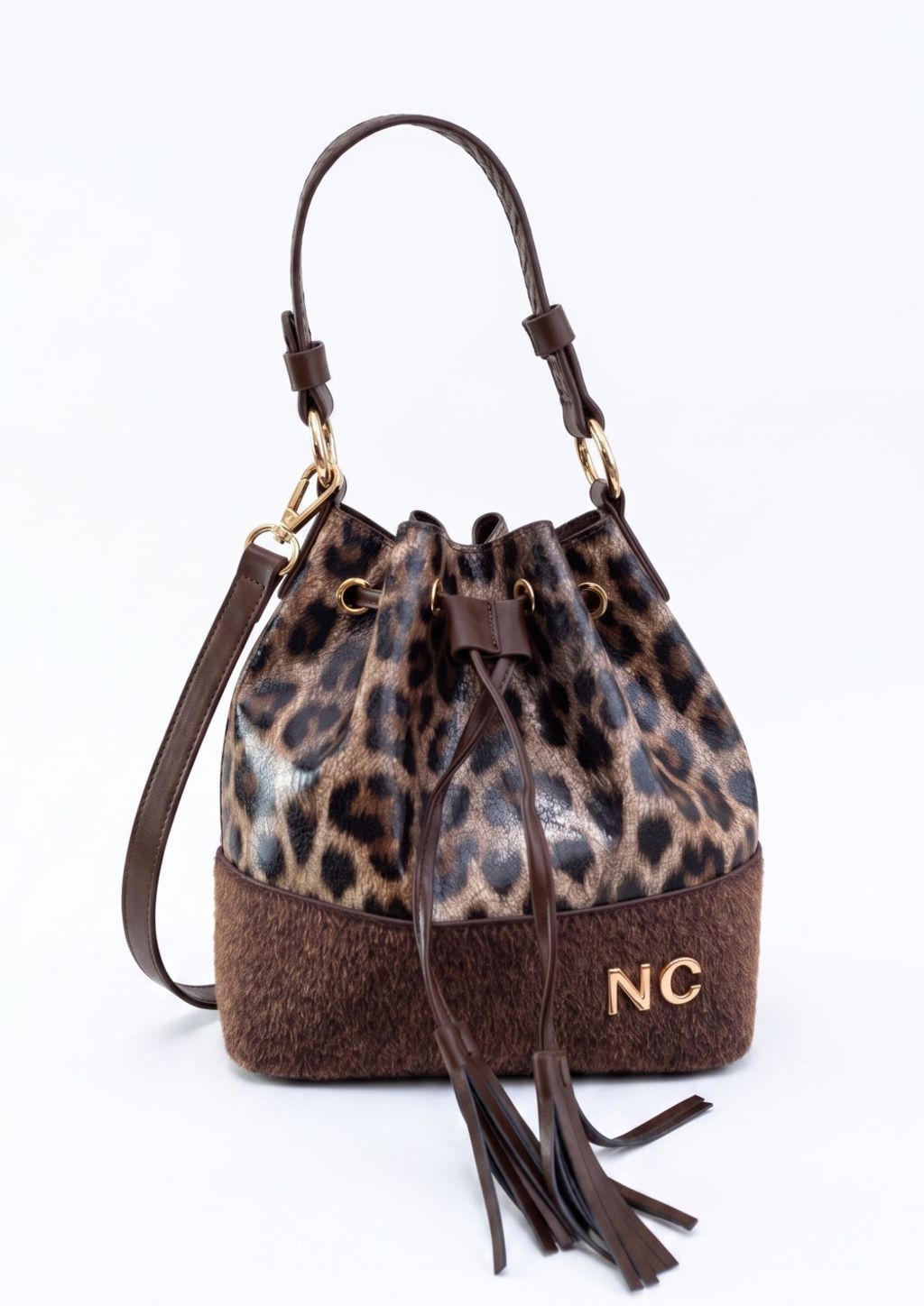 Bombonera estampado animal NOCO Bolso bombonera leopardo para mujer