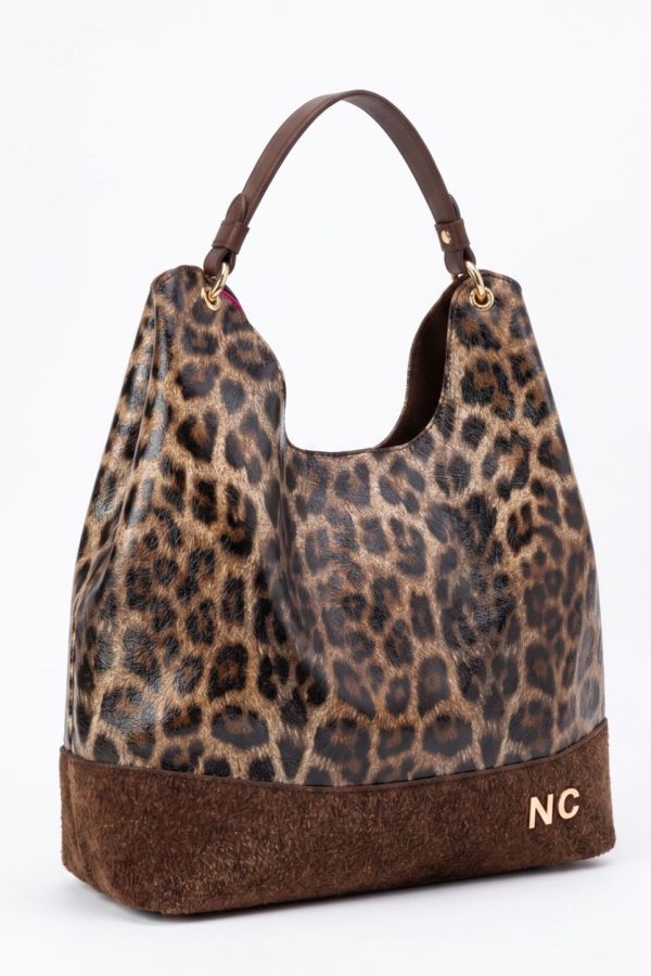 Bolso hobo leopardo para mujer