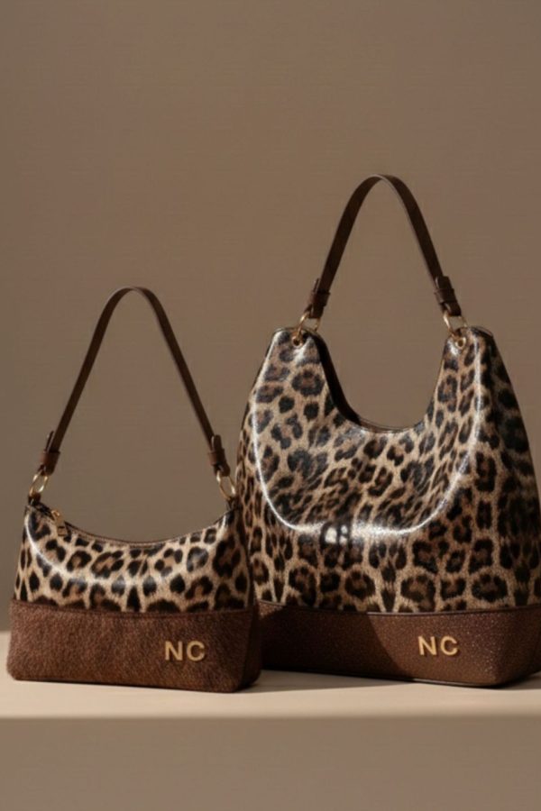 Bolso grande con estampado leopardo