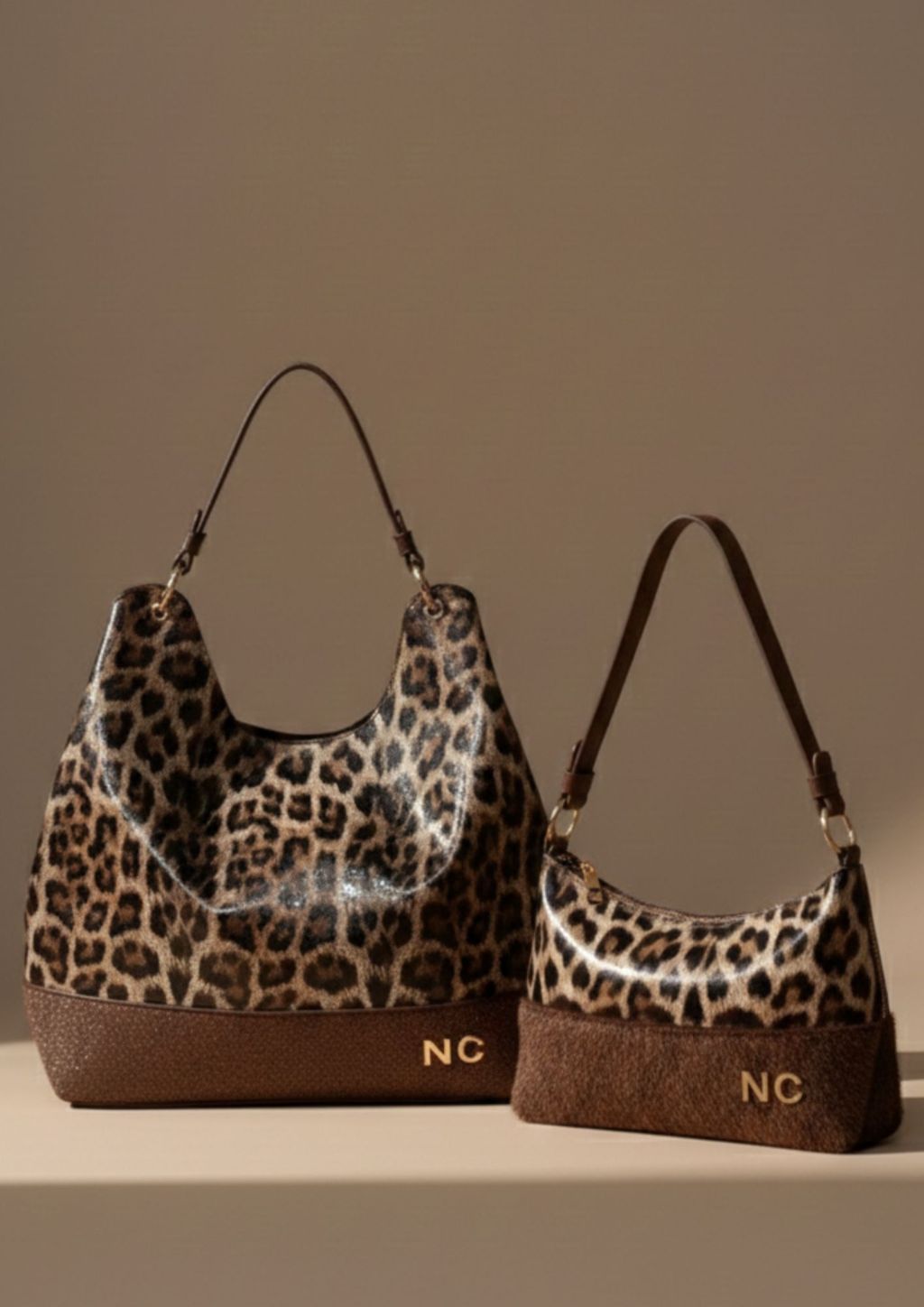 Bolso grande con estampado leopardo Bolso moderno animal print mujer