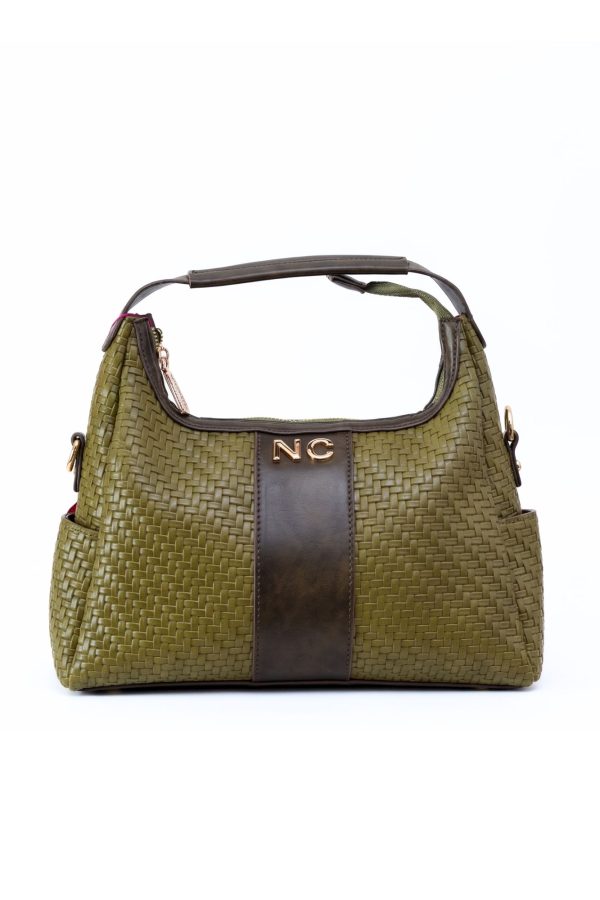 Bolso verde kaki elegante y cómodo