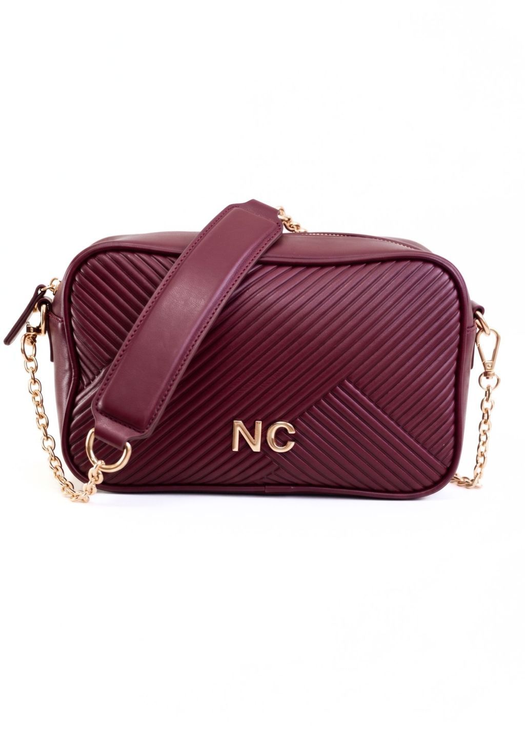 Bandolera amplia elegante NOCO granate Bandolera rectangular grabada para mujer granate