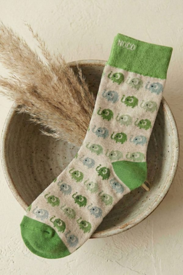 Calcetines cómodos para mujer con diseño dulce de elefantitos