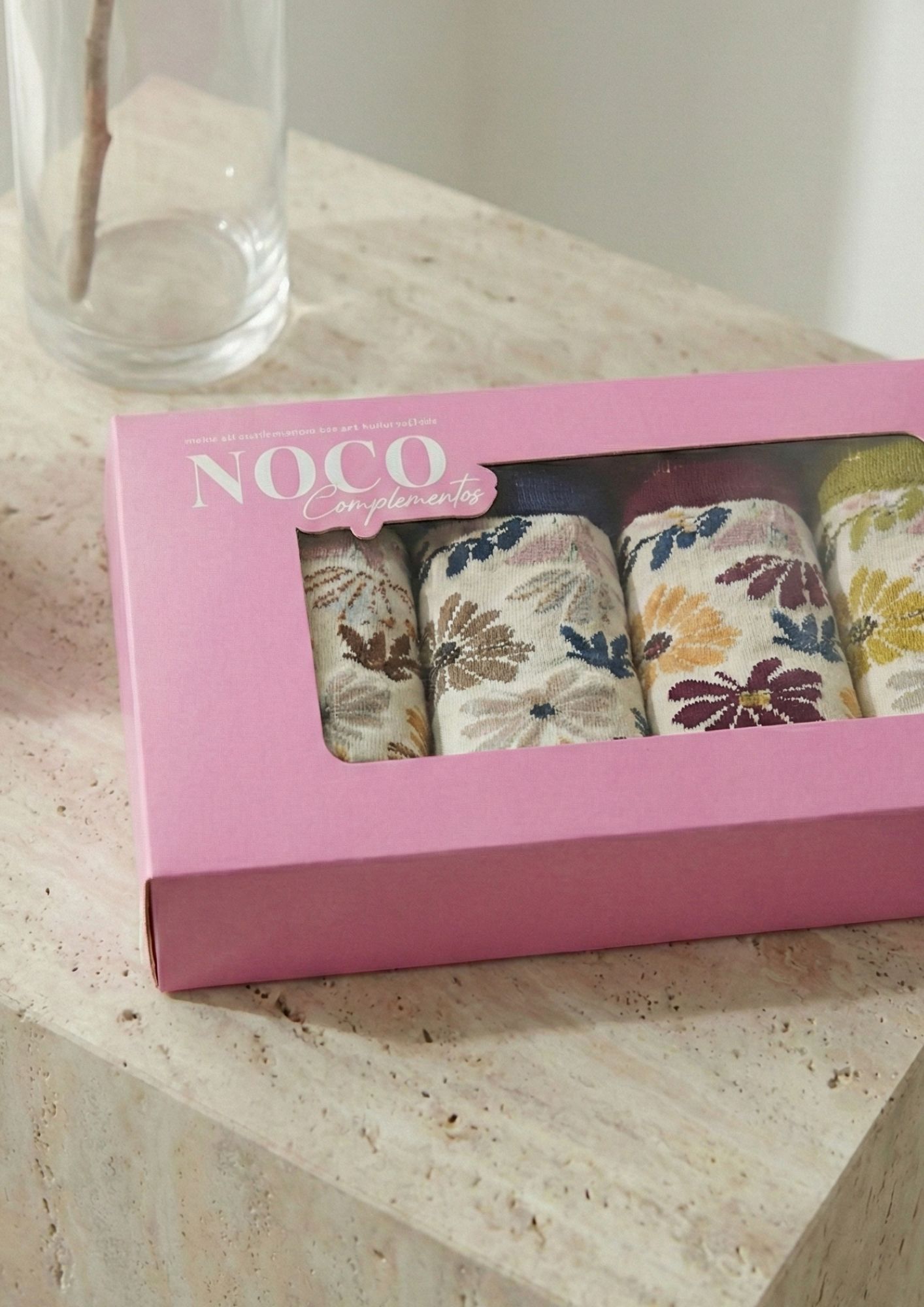 Calcetines flores mujer NOCO Calcetines antibacterianos mujer